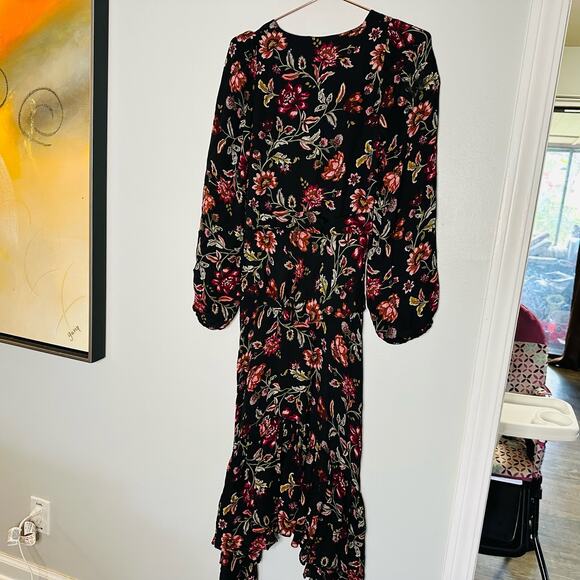 A.L.C. Annette Floral Silk Mini Long Sleeve Dress size 6 - Picture 13 of 16